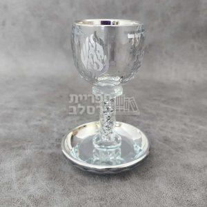 גביע קריסטל מהודר "האש שלי" עם אבני כסף